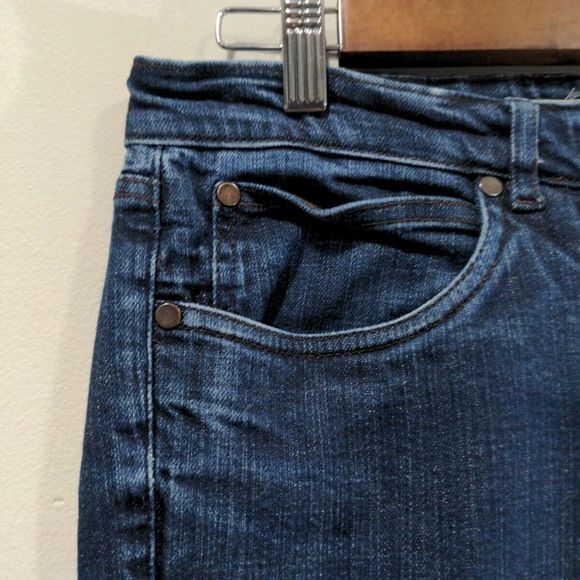Eileen Fisher Womens Stretch Straight Ankle Jeans Size Petite S Blue Denim Dark - Picture 4 of 11